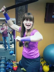 girl student having fun at Fireside Fitness